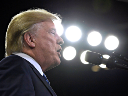 President Donald Trump speaks at a rally at Rimrock Auto Arena in Billings, Mont., Thursda