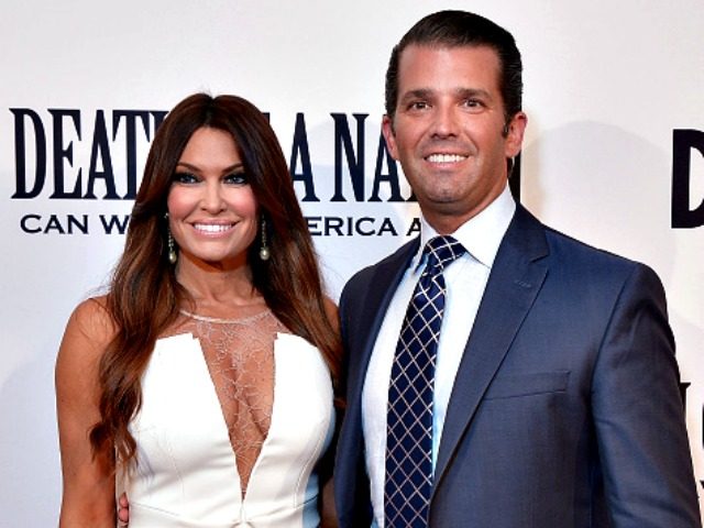 WASHINGTON, DC - AUGUST 01- Donald Trump, Jr. and Kimberly Guilfoyle attend the DC premier