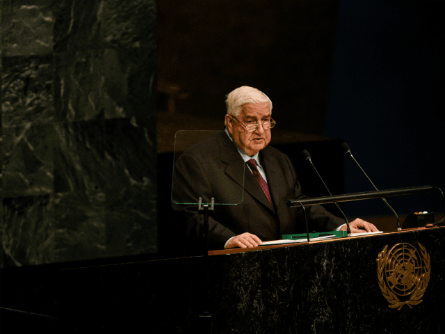Walid Muallem, Deputy Prime Minister of Syria, addresses the United Nations General Assemb