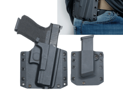The BCA Kydex Gun Holster Combo provides everything needed to comfortably carry your firearm in full force. Whether you are a casual shooter or an enthusiast, the BCA Combo features everything you need at a discounted price.