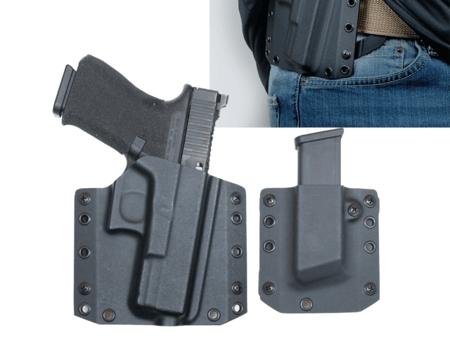 The BCA Kydex Gun Holster Combo provides everything needed to comfortably carry your firea