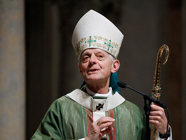 Archbishop Donald Wuerl celebrates mass at the Cathedral of Saint Matthew the Apostle in W