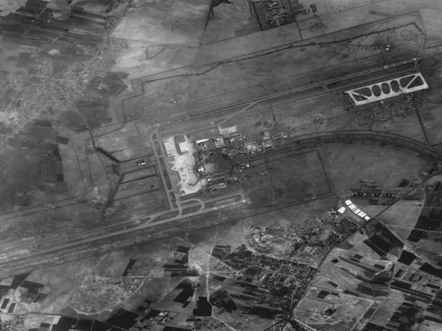 A photograph of Syria’s international airport in Damascus taken by Israel’s Ofek 11 sp