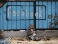 CAIRO, EGYPT - FEBRUARY 04: A fence is spray painted with the word Facebook in Tahrir Square on February 4, 2011 in Cairo, Egypt. Anti-government protesters have called today 'The day of departure'. Thousands have again gathered in Tahrir Square calling for Egyptian President Hosni Mubarak to step down. (Photo …