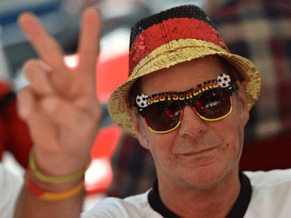 A fan of Germany shows his support before the UEFA EURO 2016 Semi Final between France and