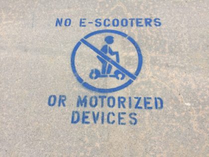 Electric Scooter ban (Joel Pollak / Breitbart News)