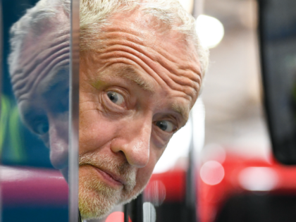 FALKIRK, SCOTLAND - AUGUST 20: Labour leader Jeremy Corbyn and Scottish Labour Leader Rich