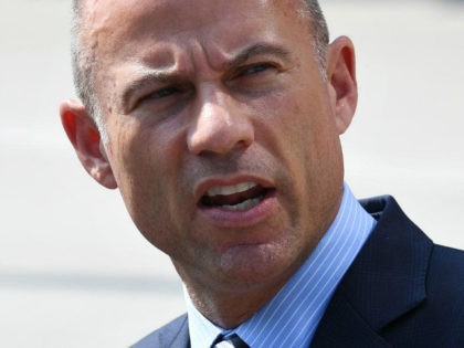 Michael Avenatti, the lawyer for adult film actress Stormy Daniels, speaks to the press after a court hearing at the United States Courthouse on July 27, 2018, in Los Angeles. - The court is considering a challenge by Daniels to a non-disclosure agreement over her claims of an affair with …