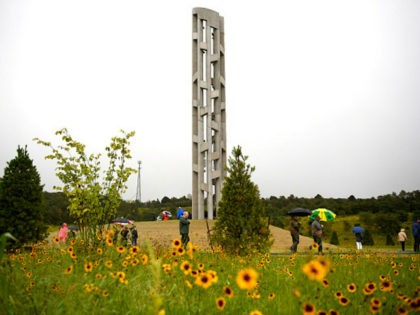 SHANKSVILLE, PA - SEPTEMBER 09: The Tower of Voices stands above visitors, dignitaries and