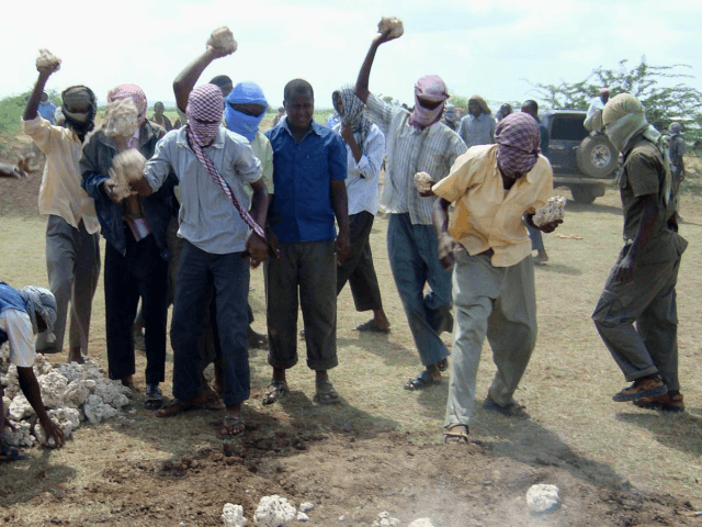 Mohamed Abukar Ibrahim, 48, is stoned to death by members of Hizbul Islam, a group of Soma