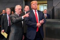US Defense Secretary Jim Mattis, seen here with President Donald Trump, and Secretary of State Mike Pompeo, will hold talks in Delhi Thursday US Defense Secretary Jim Mattis, seen here with President Donald Trump, and Secretary of State Mike Pompeo, will hold talks in Delhi Thursday