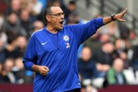 Chelsea coach Maurizio Sarri marshalls his men in the goalless draw at West Ham
