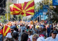 Some Macedonians have rallied for a "yes" vote on whether to change the country's name