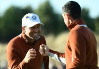Sergio Garcia and Rory McIlroy got Europe off to a flying start in Saturday's morning fourballs
