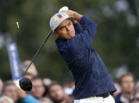 The Latest: US gets 1st Ryder Cup point on the board