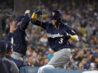 AFP Photo_KEVORK DJANSEZIAN Brewers Dodgers