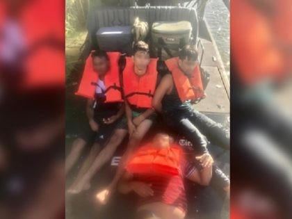 Laredo Sector Border Patrol agents rescue four Bangladeshi migrants from the Rio Grande. (Photo: U.S. Border Patrol/Laredo Sector)