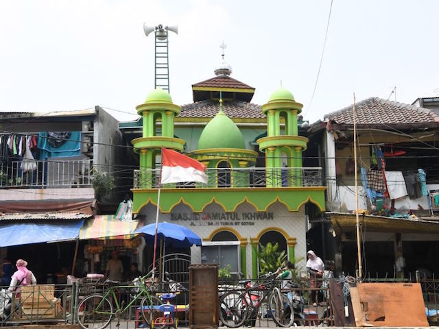A neighbourhood mosque where Dedy Sukma, who Indonesian police accused of stealing a motor