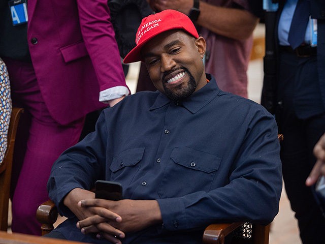 Rapper Kanye West speaks during his meeting with US President Donald Trump in the Oval Office of the White House in Washington, DC, on October 11, 2018. (Photo by SAUL LOEB / AFP) (Photo credit should read SAUL LOEB/AFP/Getty Images)