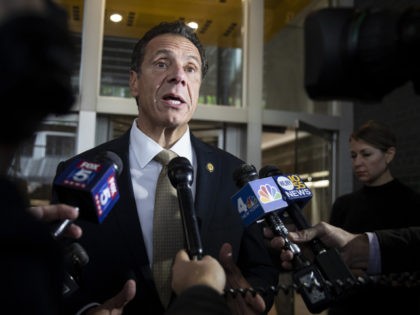 NEW YORK, NY - OCTOBER 24: New York Governor Andrew Cuomo speaks about a suspicious packag