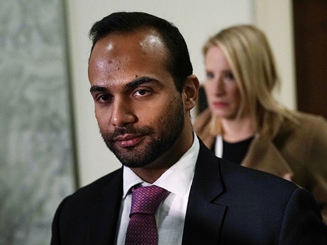 WASHINGTON, DC - OCTOBER 25: Former Trump campaign adviser George Papadopoulos arrives at a closed-door hearing before the House Judiciary and Oversight Committee October 25, 2018 at Rayburn House Office Building on Capitol in Washington, DC. Papadopoulos, who pledged guilty for lying to investigators in the special counsel Robert Mueller …