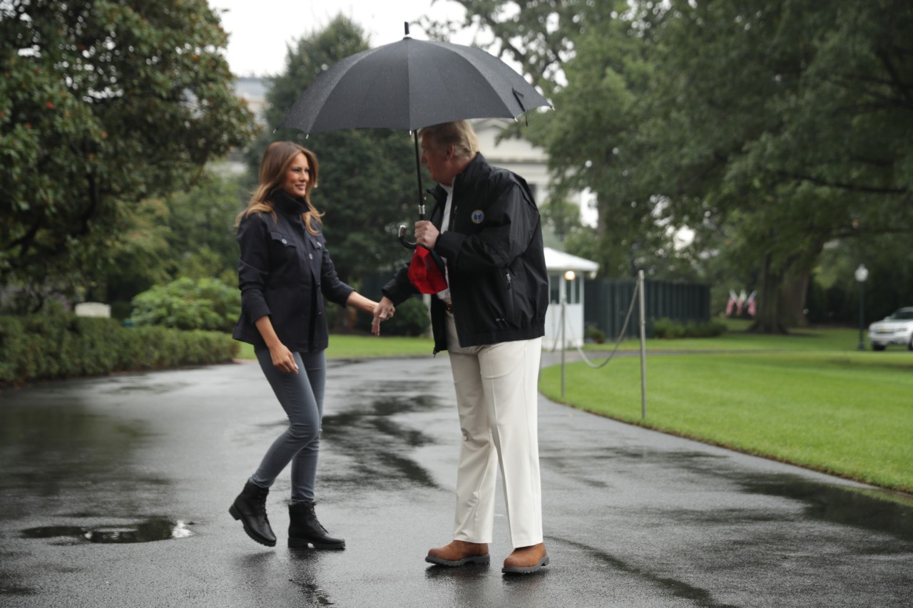 Fashion Notes: Melania Trump is All Smiles in Timberland Combat Boots
