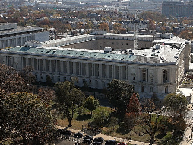 WASHINGTON, DC - NOVEMBER 15: The Cannon House Office Building can be seen from the recent