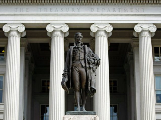 WASHINGTON - SEPTEMBER 19: A statue of the first United States Secretary of the Treasury