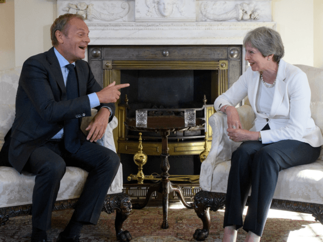 Theresa May and Donald Tusk Brexit