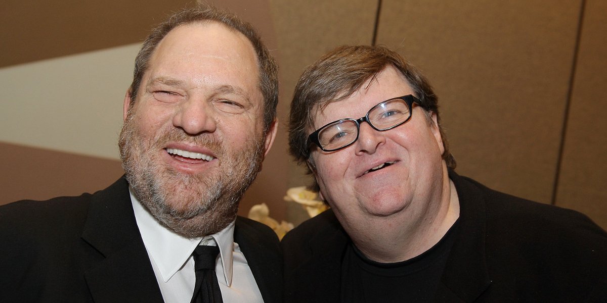 Harvey Weinstein with Michael Moore