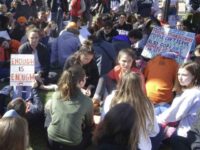 High Shool Students with political posters