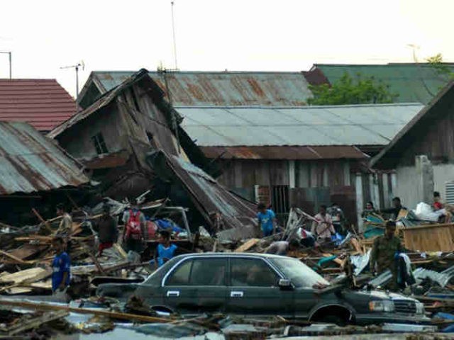 Amid Palu's levelled trees, overturned cars, concertinaed homes and flotsam tossed up to 5