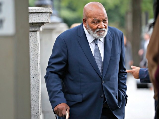 Hall of Fame football player Jim Brown arrives at the White House in Washington, Thursday, Oct. 11, 2018. Brown and rapper Kanye West are scheduled to meet with President Donald Trump.
