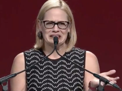 A video from early 2018 shows Democrat Senate candidate Kyrsten Sinema dramatically cringing about Arizona in a speech in which she talks about running for state elected office.
