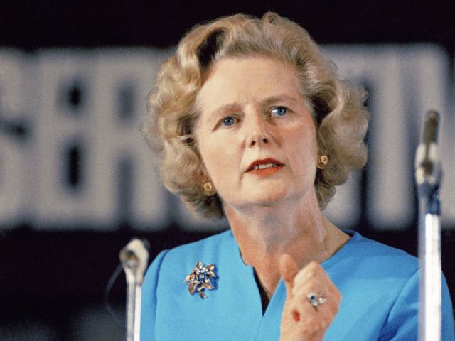 FILE - In a Feb. 10, 1975 file photo, Margaret Thatcher, leading conservative who won the first ballot for leadership which resulted in Edward Heaths resignation, speaks in London. Thatchers former spokesman, Tim Bell, said that former British Prime Minister Margaret Thatcher died Monday morning, April 8, 2013, of a â¦