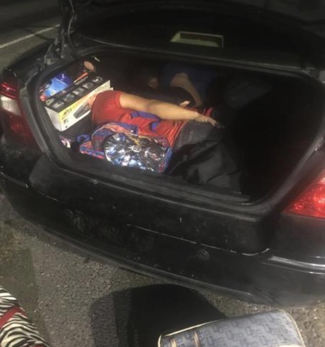 Del Rio Sector Border Patrol agents find 3 illegal aliens packed in the trunk of a car in South Texas. (Photo: U.S. Border Patrol/Del Rio Sector)