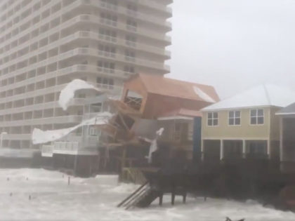 Marc Weinberg, chief meteorologist of Fox-affiliate WDRB, shared footage of a Panama City Beach home collapsing as Hurricane Michael barrels toward the Florida Panhandle at deadly speeds.
