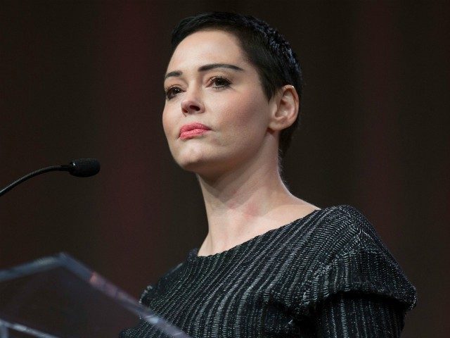 US actress Rose McGowan gives opening remarks to the audience at the Women's March / Women's Convention in Detroit, Michigan, on October 27, 2017. A stream of actress including Rose McGowan, models and ex-employees have come out, many anonymously, to accuse Hollywood producer Harvey Weinstein of sexual harassment and abuse …