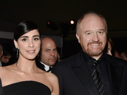 HOLLYWOOD, CA - FEBRUARY 28: (L-R) Michael Sheen and comedians Sarah Silverman and Louis C.K. attend the 88th Annual Academy Awards Governors Ball at Hollywood & Highland Center on February 28, 2016 in Hollywood, California. (Photo by Kevork Djansezian/Getty Images)