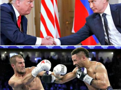 Trump/Putin, Boxing Match AP Images