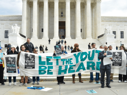 A handful of protesters showed up on Monday at the U.S. Supreme Court to show support for 21 young people who in 2015 filed a lawsuit against the federal government for ignoring climate change allegedly caused by fossil fuels and denying youth their constitutional right to a stable environment.
