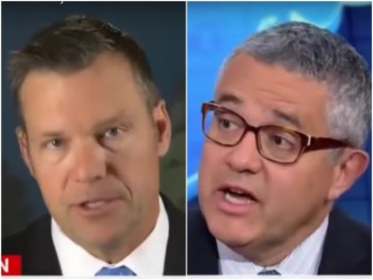 Kansas Secretary of State and gubernatorial candidate Kris Kobach slammed CNN's Jeffrey Toobin after being attacked for supporting voter identification laws.