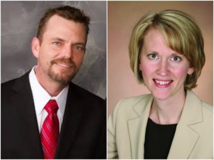 Combo photo of Rep. Sarah Anderson and candidate Shane Mekeland