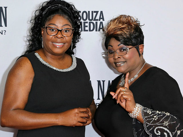 Lynnette Hardaway, left, and Rochelle Richardson a.k.a. Diamond and Silk arrive at the LA