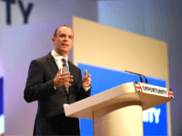 dominic raab Secretary of State for Exiting the European Union Dominic Raab speaks during day two of the annual Conservative Party Conference on October 1, 2018 in Birmingham, England. (Photo by Jeff J Mitchell/Getty Images)