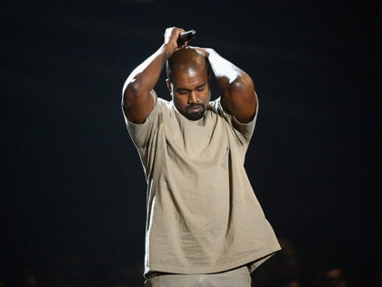 LOS ANGELES, CA - AUGUST 30: Vanguard Award winner Kanye West speaks onstage during the 20