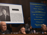 kavanaugh yearbook Extracts of his high school yearbook are displayed as Supreme Court nominee Brett Kavanaugh testifies before the US Senate Judiciary Committee in the Dirksen Senate Office Building on Capitol Hill September 27, 2018 in Washington, DC. Kavanaugh was called back to testify about claims by Christine Blasey Ford, who has …
