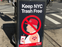 ‘Keep NYC Trash Free’ Signs Insult Trump Supporters on NYC Garbage Cans