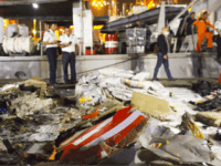 lion air Wreckage from Lion Air flight JT 610 lies at the Tanjung Priok port on October 29, 2018 in Jakarta, Indonesia. Lion Air Flight JT 610 crashed shortly after take-off with no sign so far of survivors among the 189 people on board the plane. (Photo by Ed Wray/Getty Images)