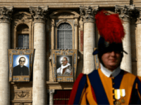 saints A general view of a Mass for a canonization ceremony of Pope Paul VI and the martyred Salvadoran Archbishop Oscar Romero in St Peter's Square at the Vatican, on October 14, 2018. - Pope Francis canonizes two of the most important and contested figures of the 20th-century Catholic Church, declaring …